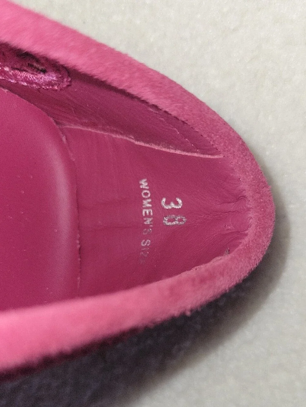 TOD'S Pink Suede Espadrille   Tassel Loafers